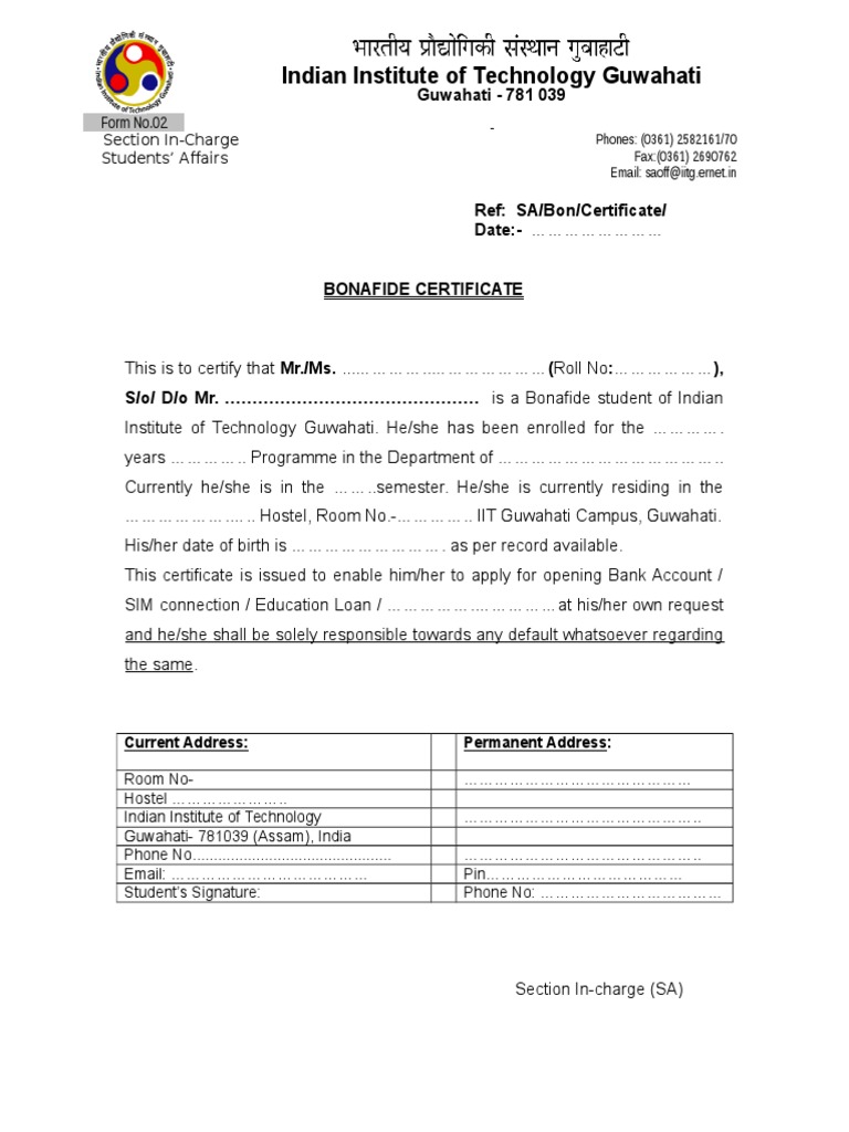 2 Bonafide Certificates For Bank Account SIM Loan Etc Business