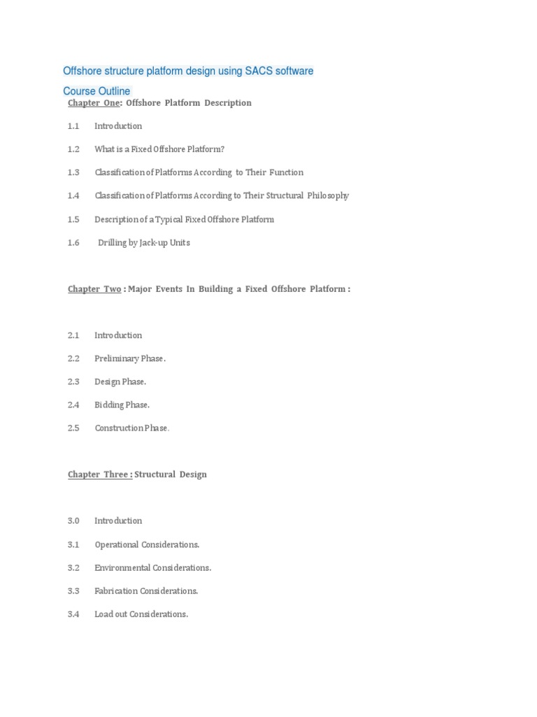 1offshore Structure Platform Design | PDF | Structural Analysis | Deep ...