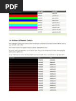 16 Million Different Colors: Color Examples