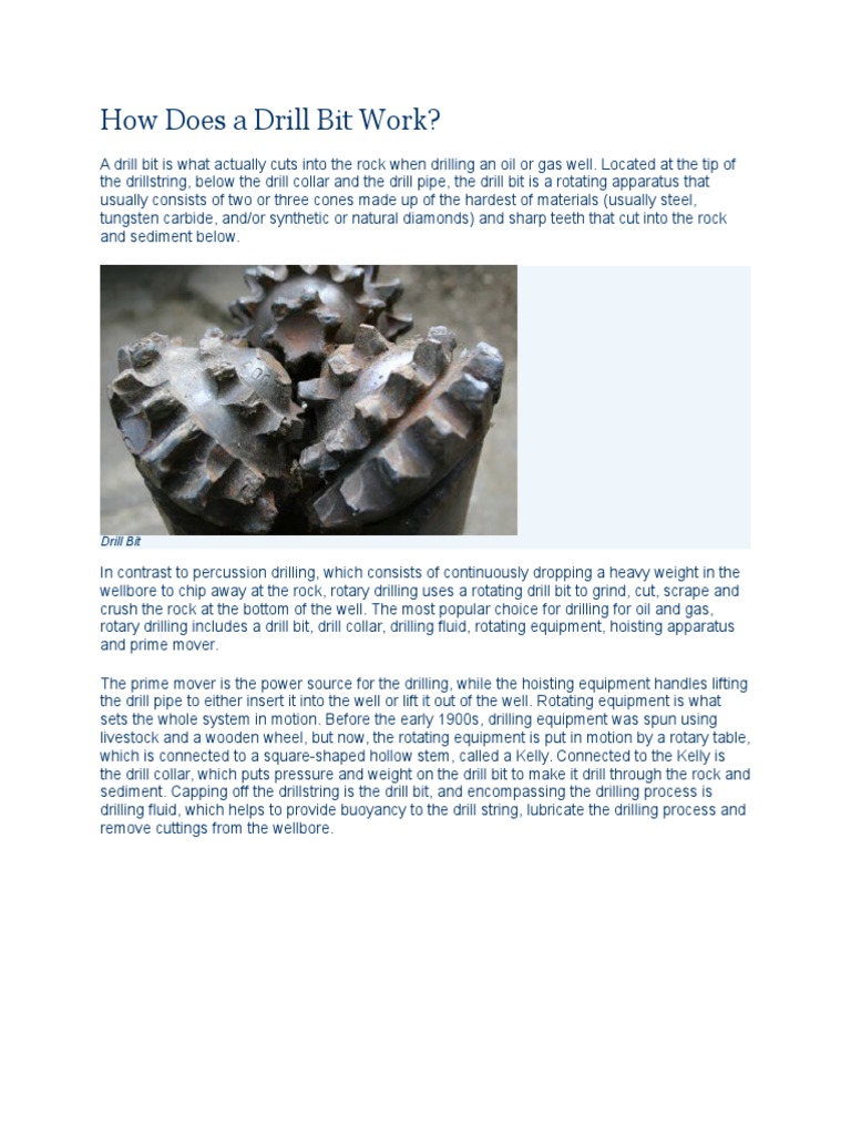 How Does A Drill Bit Work Pdf Drill Drilling