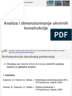 7 - Analiza I Dimenzioniranje Okvirnih Konstrukcija