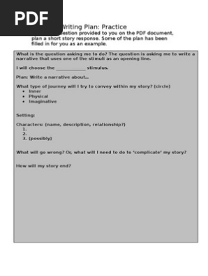 creative writing plan scaffold
