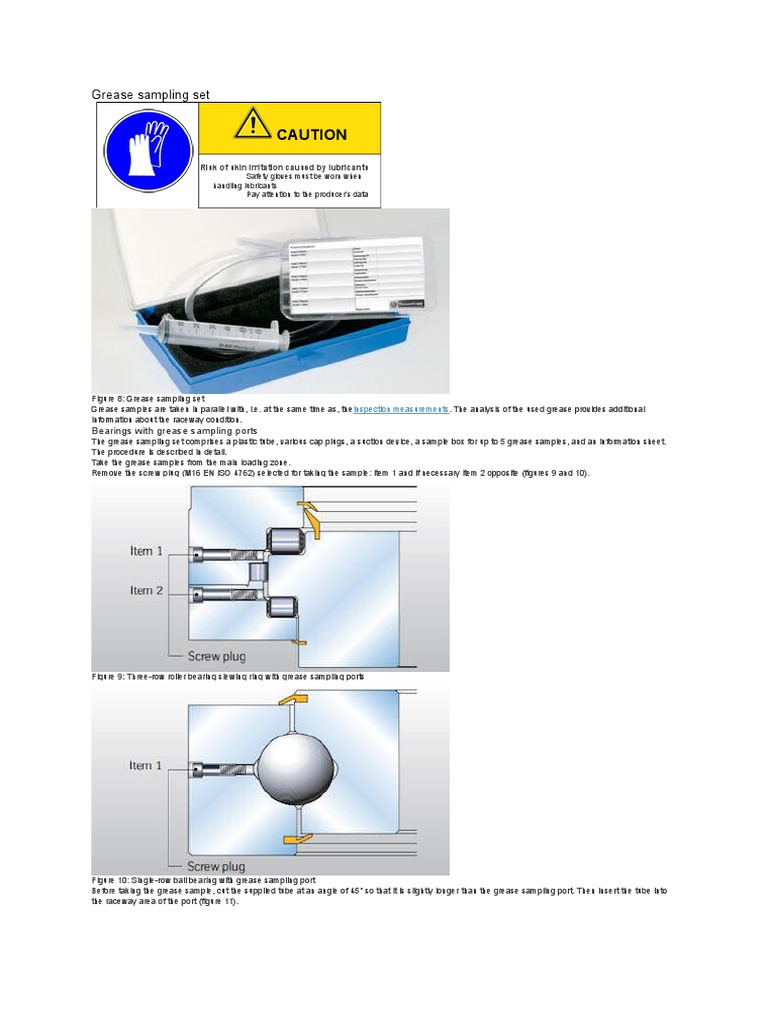 Grease Sampling Set | PDF | Bearing (Mechanical) | Wear