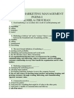 Marketing Management MCQ