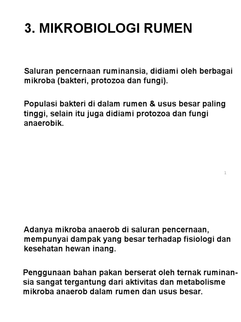 Keanekaragaman Mikroba Rumen Ruminansia | PDF | Sains & Matematika ...