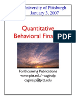 Quantitative Behavioral Finance Jan 2