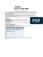 Configure Quota Arrangement in SAP MM