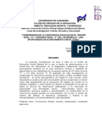 COMPRENSIÓN  DE LA CONVIVENCIA ESCOLAR  EN EL TERCER NIVEL “H” Y SEGUNDO NIVEL “C” DEL CEI BÁRBULA. UNA OPORTUNIDAD DE ACERCAMIENTO CON EL OTRO