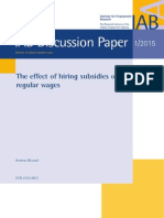 The Effect of Hiring Subsidies On Wages