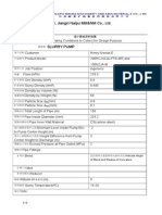 渣浆泵 选型参数表Operating Conditions (Eng-Chn)