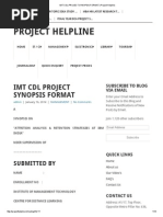 Download Imt Cdl Project Synopsis Format by Subhadip Sen SN272751736 doc pdf