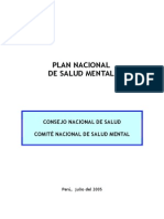 Plan Nacional Salud Mental