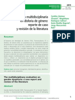 La evaluación multidisciplinaria en disforia de género: reporte de caso y revisión de la literatura