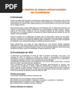 Evolução Histórica Do Direito Eleitoral Brasileiro Nas Co