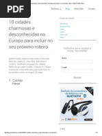 10 cidades charmosas e desconhecidas na Europa