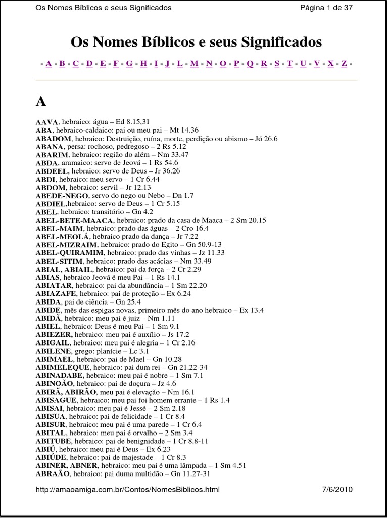 Nomes Biblicos | PDF | YHWH | Hebreus na Bíblia