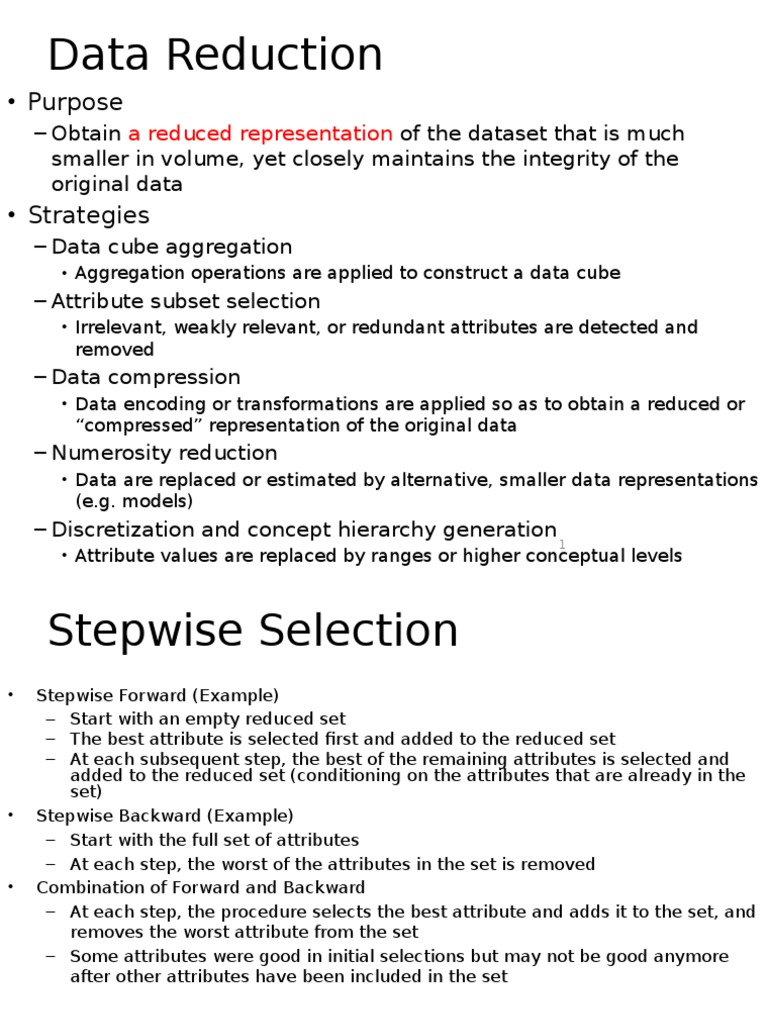 Data Reduction Techniques Explained | PDF | Data Compression ...