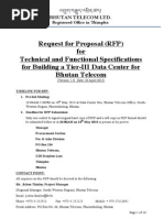 Bhutan Telecom-Request For Proposal For Technical and Functional Specifications For Building A Tier-III Data Center For Bhutan Telecom - V1