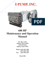 OFM 600 HP Triplex Plunger Pump Maintenance and Operation Manual