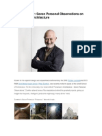 Peter Zumthor- Seven Personal Observations on Presence in Architecture