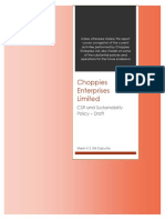 Choppies Enterprises Ltd. CSR and Sustainability Policy