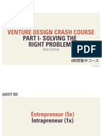 Venture Design 1 Day Solving the Right Problem (for Japan-x_