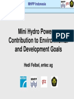 Mini Hydro Power As Contribution To Environmental and Development Goals