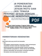 Kebijakan Meningkatkan Mutu Dan Kompetensi Perawat Sesuai Standar Akreditasi