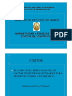 ANALISIS COSTOS UNITARIOS