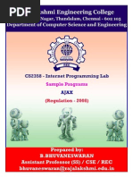 CS2358 - Internet Programming Lab - AJAX