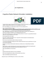 Cognitive Radio Network Simulator Installation - Mano PDF
