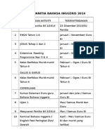 Takwim Panitia Bahasa Inggeris 2014