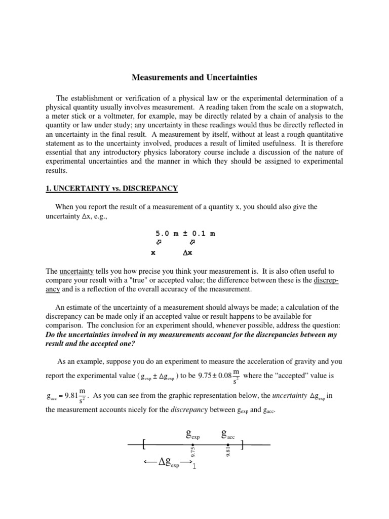 Theory of Uncertainty of Measurement PDF PDF Uncertainty Standard
