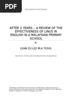 After 3 Years... A Review of The Effectiveness of LINUS in English in A Malaysian Primary School