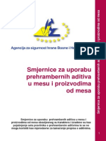 Smjernice Za Upotrebu Aditiva U Mesu - HR