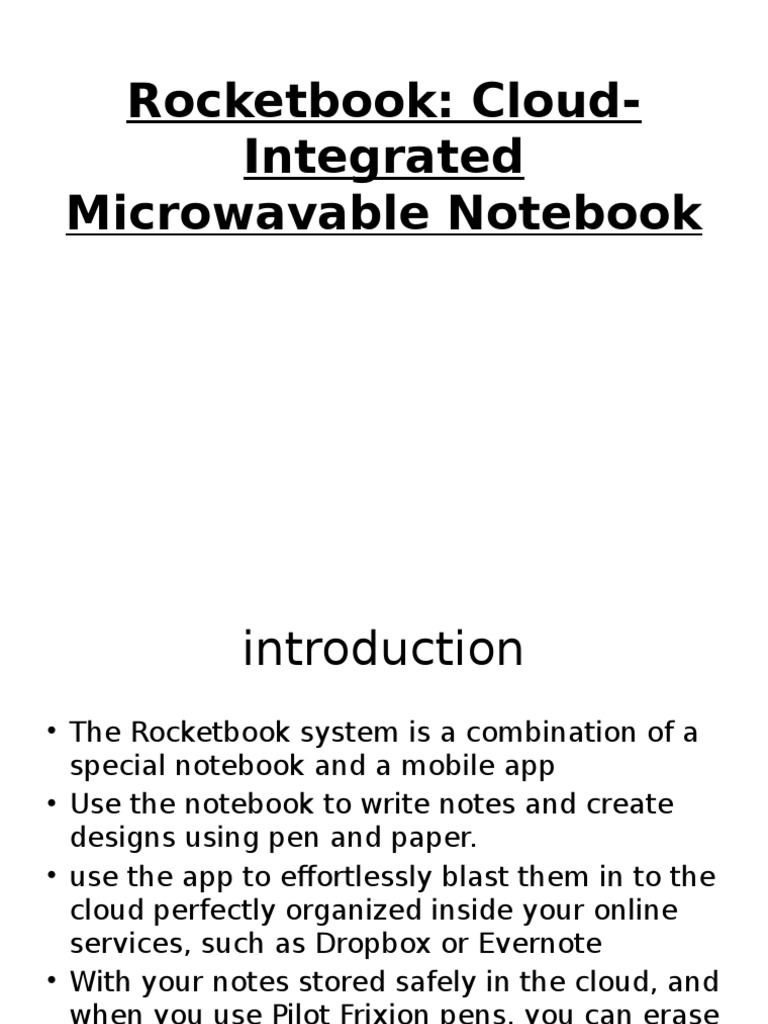 Rocketbook Project | PDF
