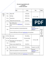 CHP2016 Soft Launch Timetable