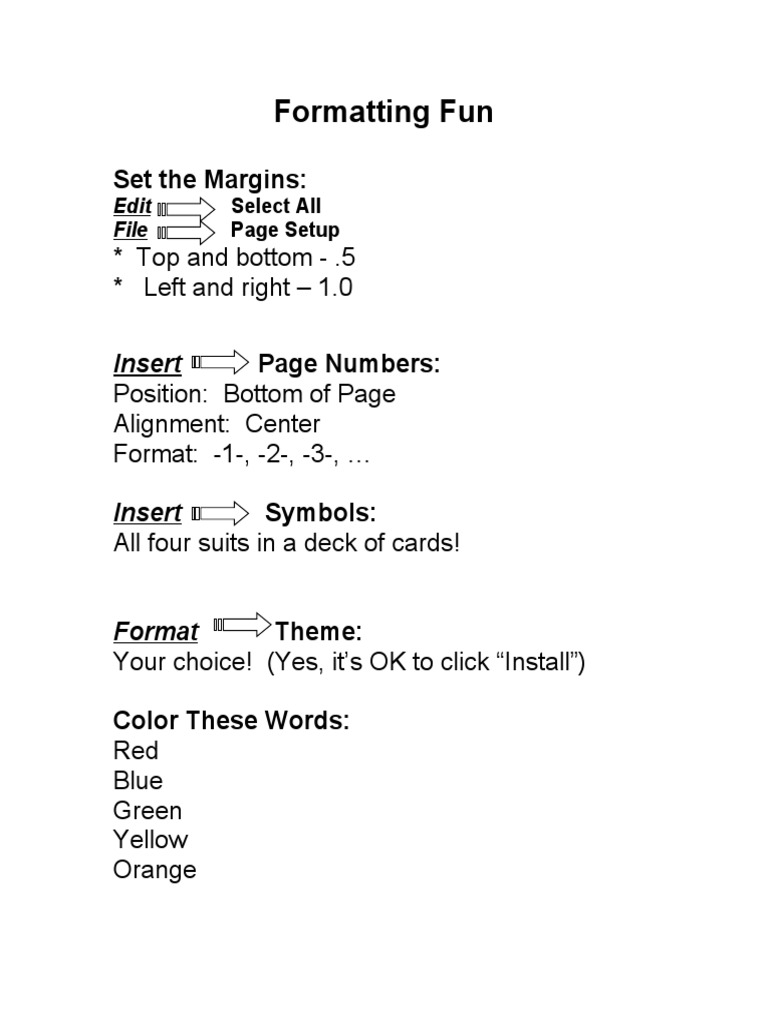 Formatting A Word Document | PDF