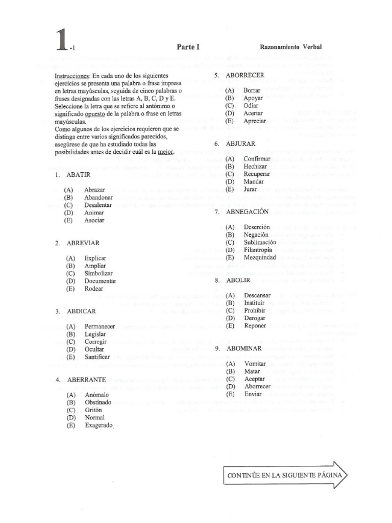 PAEP Razonamiento Verbal Redaccion | PDF | Artes del Lenguaje y ...