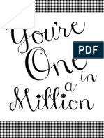 You're One in A Million Printable