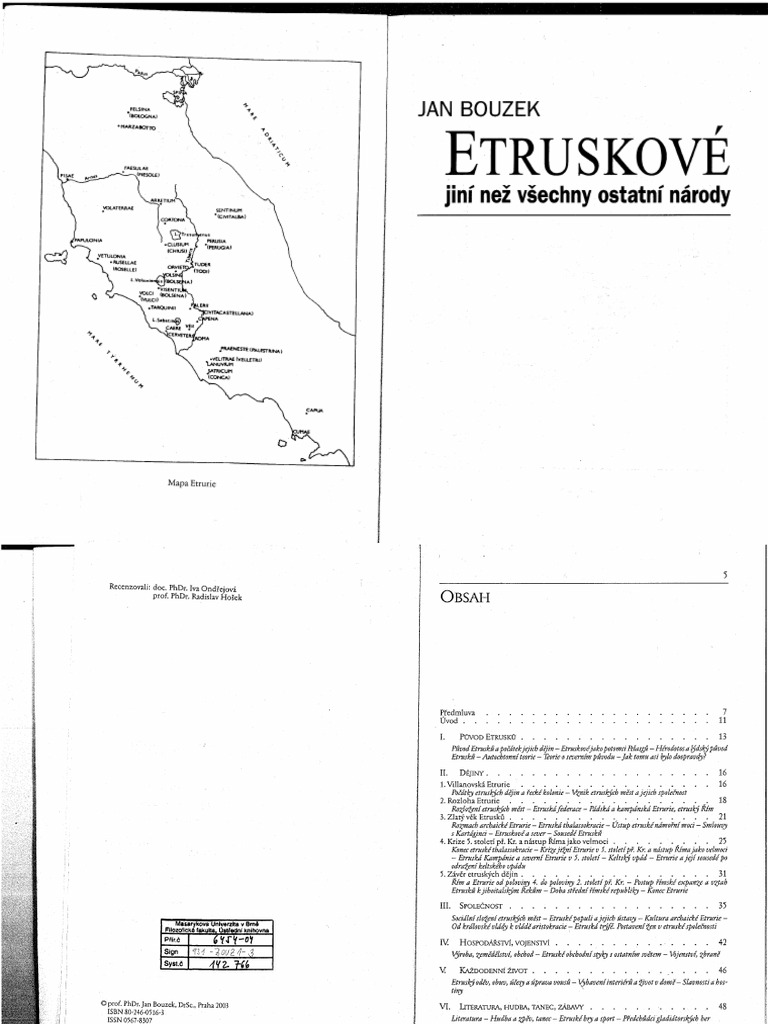 Etruskove Jini Nez Vsechny Ostatni Narody | PDF