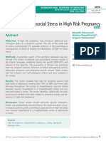 Psychosocial Stress in High Risk Pregnancy