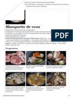 Blanquette de Veau À L'ancienne - Recette de La Blanquette de Veau Traditionnelle PDF