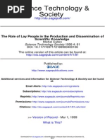 Callon - The Role of Lay People in the Production and Dissemination of Scientific Knowledge