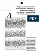 A Greve Dos Trabalhadores Blumenauenses PDF