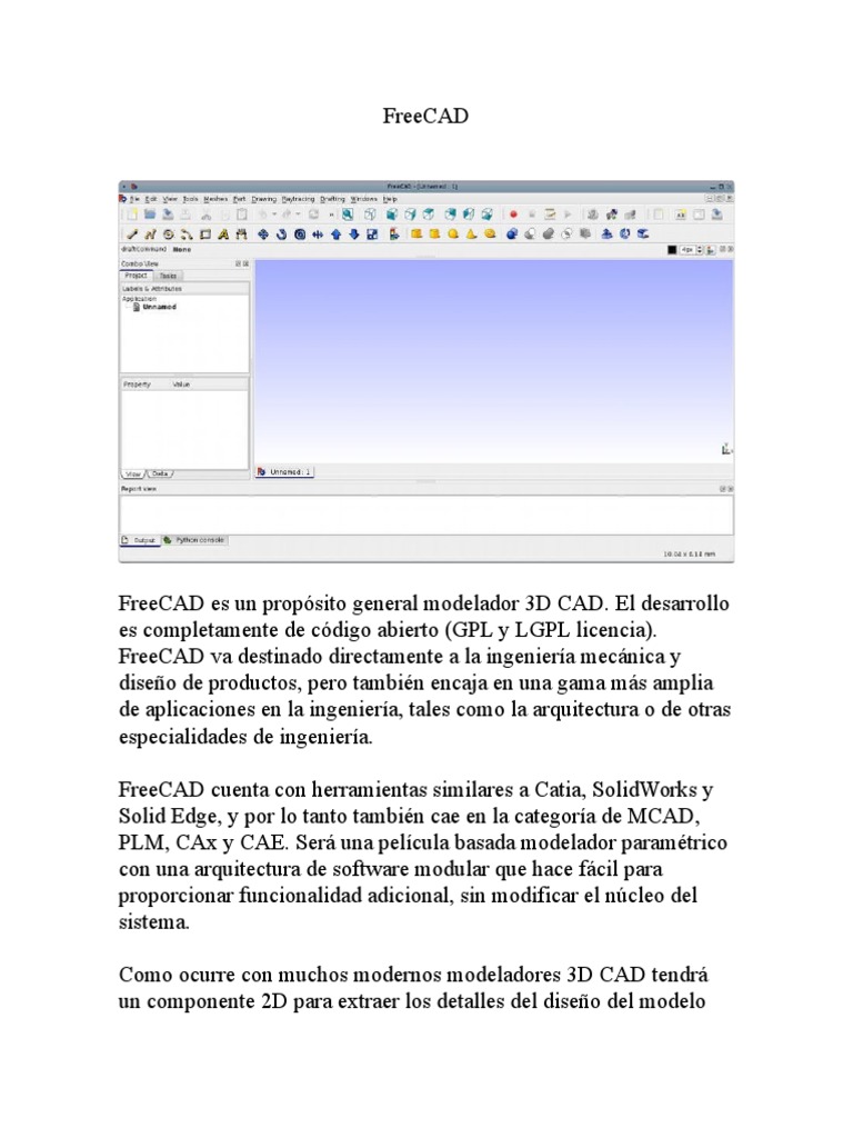 Guía Completa de FreeCAD en Español | PDF | Point and Click | Python ...