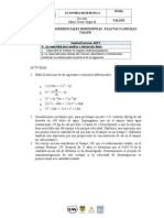 2015 - Taller - Ecuaciones Diferenciales Homogéneas - Exactas y Lineales