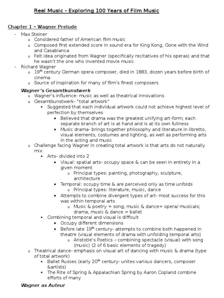 Music 2F03 Chapters 1-4 Textbook Notes | PDF | String Instruments | Theatre