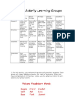 Science Activity Rubric