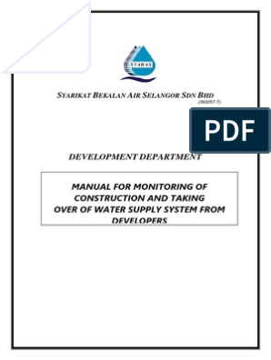 Syabas Manual Pdf Pipe Fluid Conveyance Water Supply